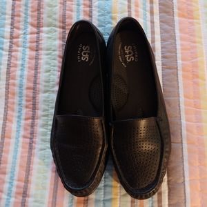 Black leather shoes